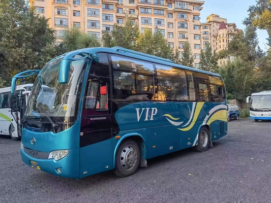 Luxury Higer KLQ6796 Used Coach Buses 34 Seats LHD Rear Engine 147kw Plate Spring Suspension