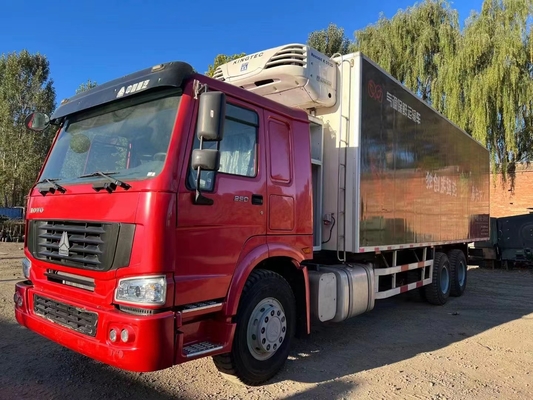 HOWO Refrigerated Truck 290hp Mechanical Engine Fast 9 Gear Gearbox 600km