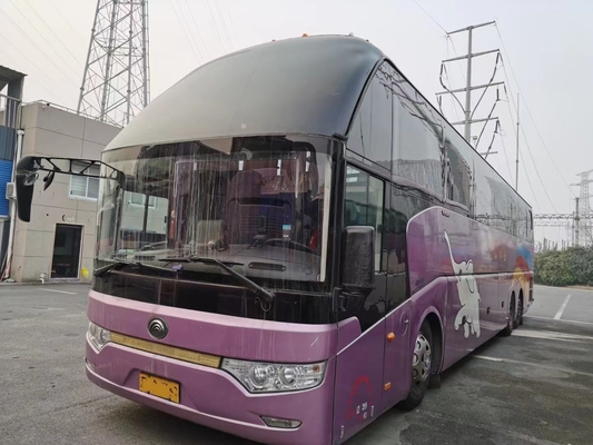 Used Diesel Coaches Yutong Zk6147 Double Axle 61seats Left Steering Weichai Engine