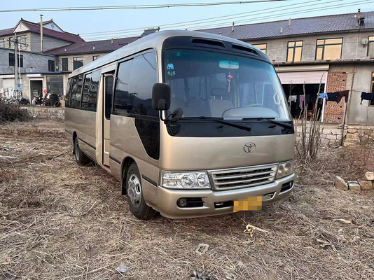 Used Toyota Coaster Bus 30 Gasoline Fuel Mini Bus 3RZ Front Engine 2nd Hand Mini Bus