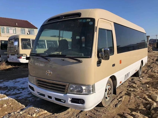 Toyota Coaster Used Bus 29 Seats Diesel Engine 100KW Folding Door Front Engine SCT6703