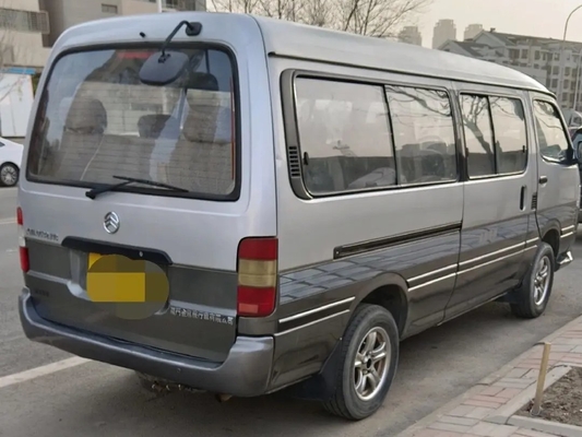 Used Mini Bus Front Engine 14 Seats 5.3 Meters Golden Dragon Hiace XML6532 Sliding Window Silver Color