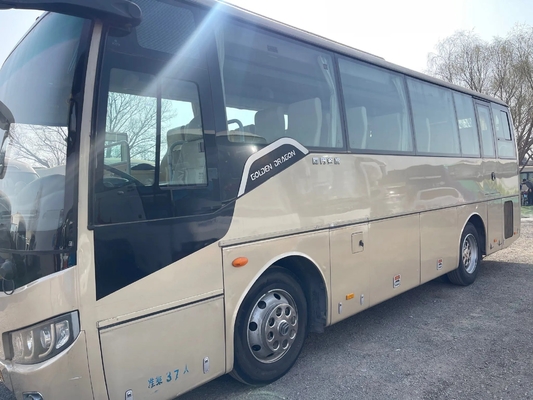 Old Coach Bus 37 Seats Manual Transmission LHD Rear Engine Used Golden Dragon XML6857 Air Conditioner