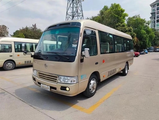 Second Hand Mini Bus Front Engine 19 Seats Golden Dragon Coaster External Swinging Door XML6700