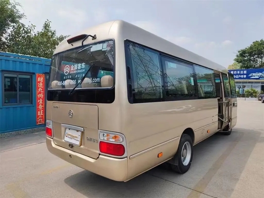 Second Hand Mini Bus Front Engine 19 Seats Golden Dragon Coaster External Swinging Door XML6700