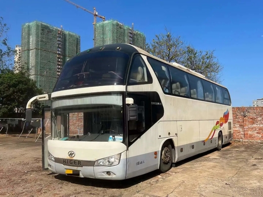 Used Bus And Coach 49 Seats Disc Brake Air Conditioner Middle Door EURO IV Second Hand Higer KLQ6122