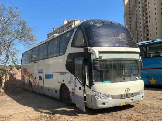 Used Bus And Coach 49 Seats Disc Brake Air Conditioner Middle Door EURO IV Second Hand Higer KLQ6122