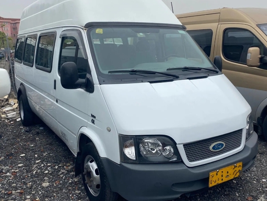 Used Mini Bus EURO IV 17 Seats High Roof Front Engine 6 Meters Sliding Window Second Hand Ford Tansit JX6600