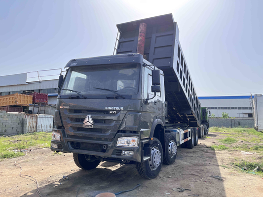 Used Tipper Trucks 371hp Sinotruck Engine 10.5 Meters 16t Rated Load 8×4 Second Hand HOWO ZZ3317