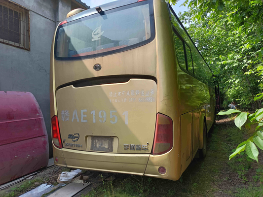 Young Tong Bus 51 Seats Golden Color Sealing Window EURO III 10.5 Meters Rear Engine Used Yutong Bus ZK6110
