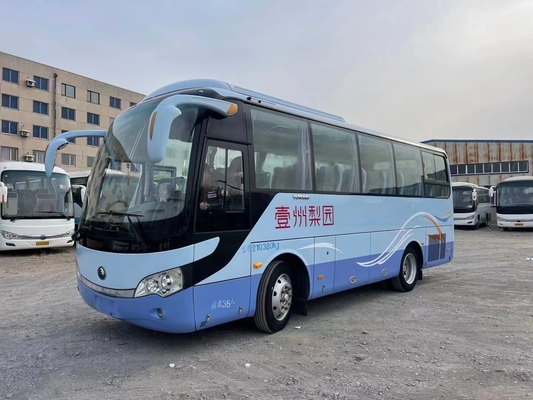 Used Transit Bus Left Hand Drive 35 Seats 2nd Hand Young Tong Bus ZK6808 Single Door 8 Meters