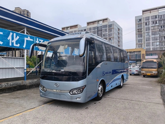 Used Shuttle Bus 26 Seats Sealing Window 8.5 Meters 220hp Engine Manual Transmission Kinglong Bus XMQ6859