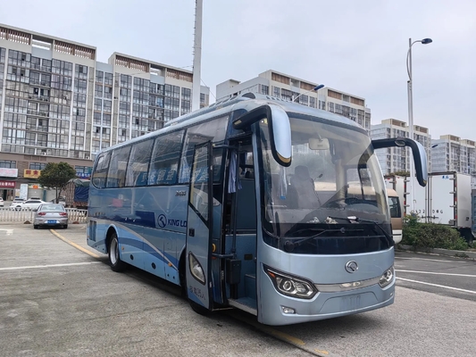 Used Shuttle Bus 26 Seats Sealing Window 8.5 Meters 220hp Engine Manual Transmission Kinglong Bus XMQ6859