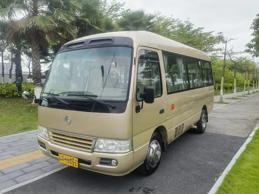 Second Hand Coaster 6 Meters Front Engine 19 Seats Used Golden Dragon Minibus XML6601 External Swinging Door