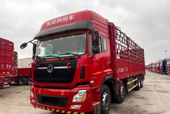 Used Cargo Trucks 17.8t Rated Load High Roof 420hp 8×4 Drive Mode 12 Tires FAST Gearbox Dongfeng Lorry Truck