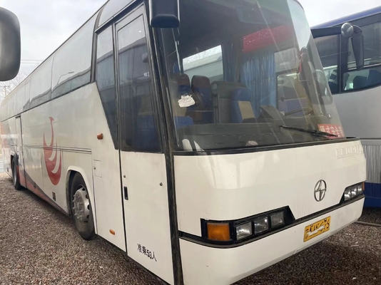 Used Diesel Coaches 53 Seats White Color Single Door 6 Cylinders Engine With A/C 2nd Hand Beifang Bus BFC6120