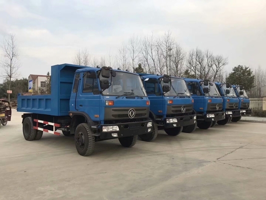 Used Truck Dump Blue Color Light Tipper Truck Dongfeng Brand 4×2 Drive Model Curb Weight 6 Tons RHD