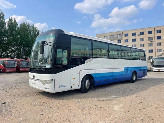 Used Travel Bus 32 Seats Weichai Engine 336hp Middle Door Luggage Rack LHD/RHD 2nd Hand Yutong Bus ZK6122
