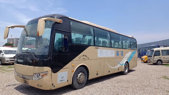 Used Travel Bus Pink Color 51 Seats Air Conditioner 11 Meters Big Luggage Compartment 2nd Hand Yutong ZK6110