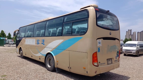 Used Travel Bus Pink Color 51 Seats Air Conditioner 11 Meters Big Luggage Compartment 2nd Hand Yutong ZK6110