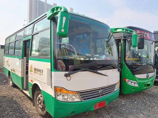 Used Shuttle Bus 29 Seats Front Engine ZK6752D Model Sliding Window Leaf Spring