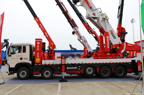 100 Ton Truck Mounted Crane Howo 10*4 Chassis 440hp Knuckle Arm Crane 135 Tons Lifting