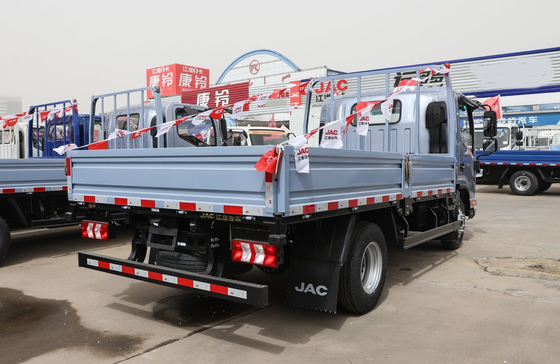 Box Cargo Truck JAC 4*2 Light Lorry Truck Flat Bed 6 Wheels Single Axle 4 Meters Long Box