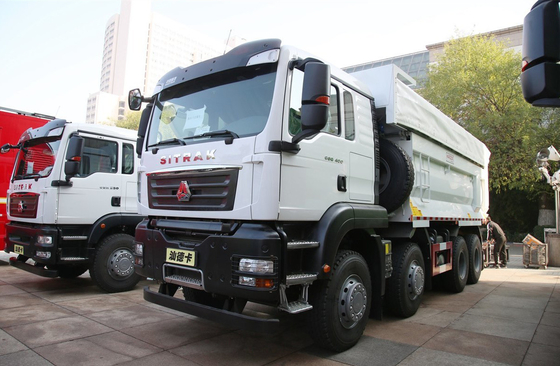 Dump Truck For Sinotruck Sitrak Loading 40 Tons 8*4 White Color U-Type Box Heavy Duty