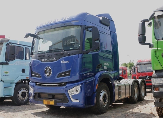 Tractor Unit Trucks Blue Color High Roof Cabin 480hp Shacman H6000 Prime Mover Fast Gearbox
