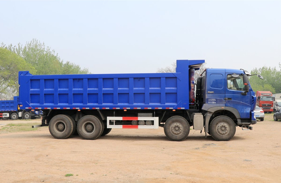 Howo Tipper Truck 12 Tires Howo T7 Dumper Leaf Spring 440hp 30-50 Tons Payload Thickened Box