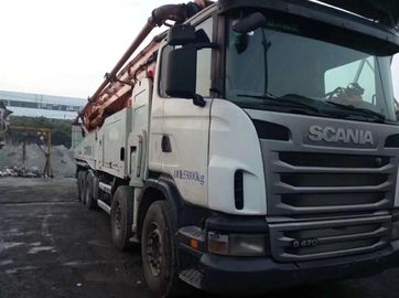 10×4 Drive Mode Scania Used Trucks With 63m Pump 15225×2500×4000mm Dimension