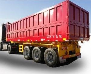 35 Ton Payload Used Semi Trucks , 3 Axles 2nd Hand Trailers Manual Operation