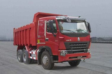 Red Color Dongfeng 2nd Hand Tipper Trucks With 6x4 Drive EURO 3 Diesel Engine