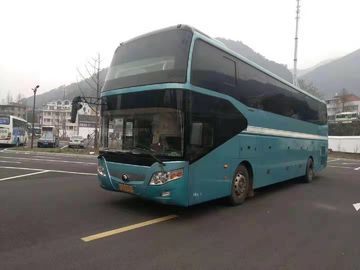 Euro Four Emission 49 Seats Used Yutong Buses One And A Half Layer Second Hand Coaster With A / C
