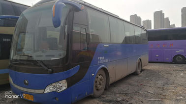 Blue Luxury Seats Used Yutong Buses 39 Seaters 2010 Year Diesel Yuchai Engine