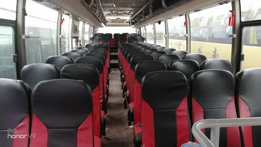 Red Yutong Used Coaster Bus ZK6121HQ3Z 68 Seat RHD Support Diesel A/C Two Doors