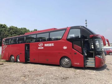 55 Seat Higer Red Travel Used Passenger Bus KLQ6147 Diesel Left Hand Steering 2013 Year