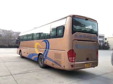 ZK6122 49 / 55 Seats Yutong Used Coaster Bus Diesel Left Hand Driver Door Face Trip 2013 - 2016 Year