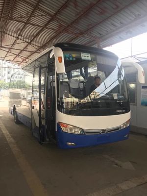 Kinglong Brand Used Tour Bus Sencond Hand Bus XMQ6898 39seats With AC Rear Engine Blue And White Color Good Condition