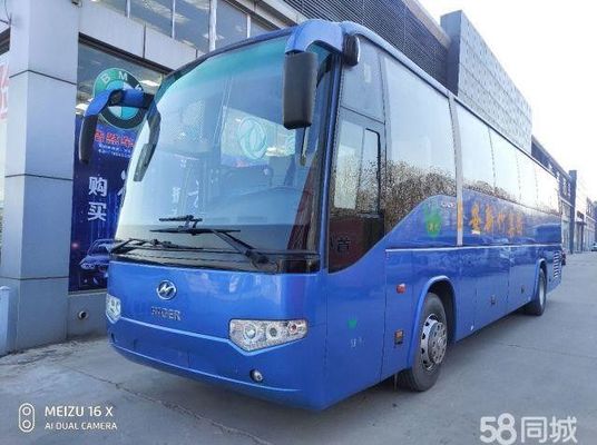 Higer KLQ6129 53 Seats Rear Engine Used Coach Bus Double Doors Steel Chiassis