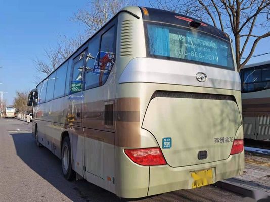 LHD Rear Engine Higer Brand Model KLQ6115 Passenger Bus Steel Chassis Used Coach Bus 53 Seats