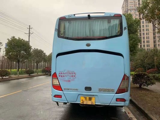 Used Coach Bus Yutong Brand ZK6117 65 Seats Yuchai Rear Engine 120km/H Single Door Used Passenger Buses Left Steering