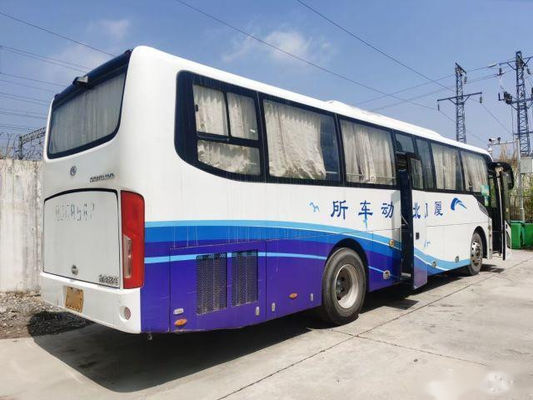 XMQ6119 Used Kinglong Buses 56 Seats 2+3 Layout Used Tour Bus Rear Engine Double Doors Left Hand Drive Airbag Chassis