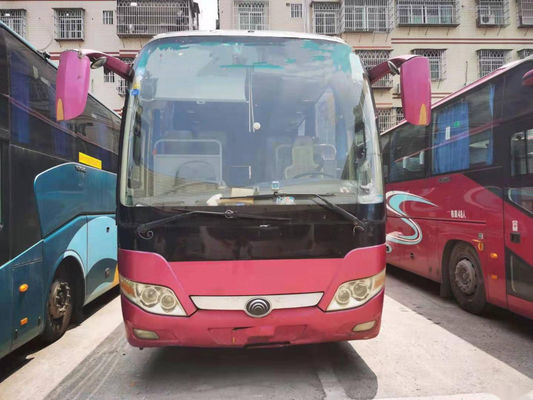 Used Tour Bus Yutong Model ZK6110 47 Seats Double Doors Yuchai Engine Euro III Nude Packing Left Steering