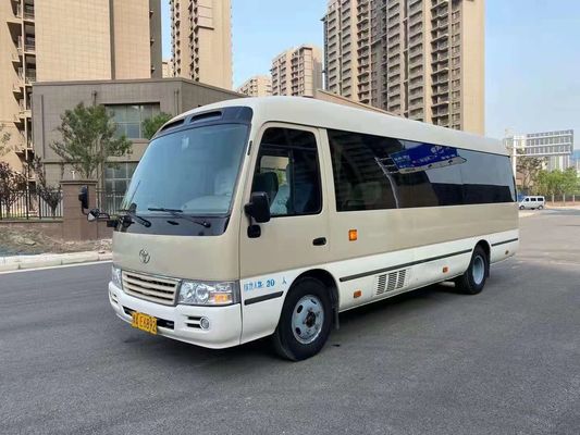 Used Coaster Bus 2TR Engine 20 Seats Mini Bus Toyota Coaster Left Hand Drive Fully Automatic Door