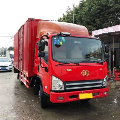 Used FAW Van Cargo Truck 140HP 5.2M Big Capacity 4x2 Second Hand 2018 Year