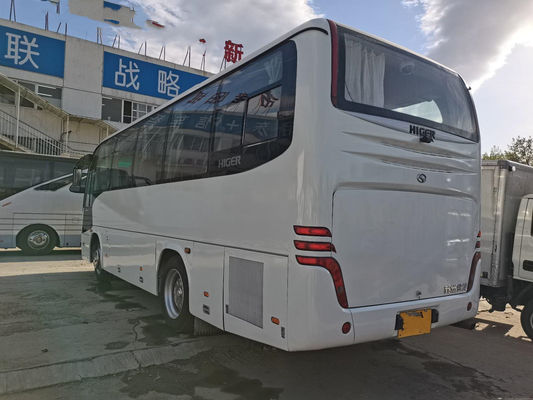 Used Higer Bus KLQ6856 37 Seats Steel Chassis Rear Yuchai Engine Left hand Drive Good Condition with AC