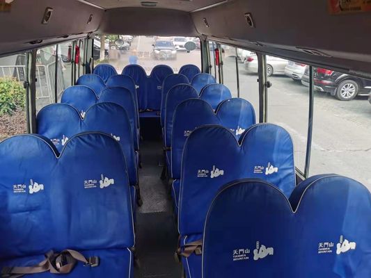2015 Year 26 Seats Used Golden Dragon Coaster Bus , Used Mini Bus Coaster Bus With Hino Engine