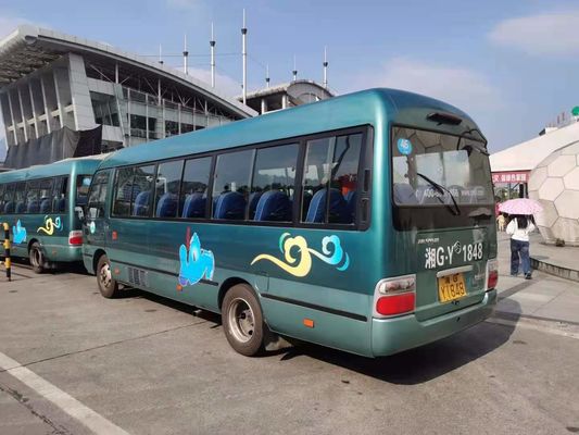 2015 Year 26 Seats Used Golden Dragon Coaster Bus , Used Mini Bus Coaster Bus With Hino Engine