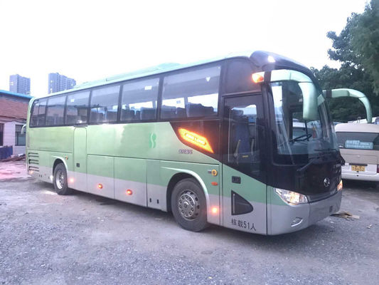 Kinglong Bus Double Doors Used Coach Bus 51 Seats Airbag Chassis XMQ6113 Yuchai Rear Engine